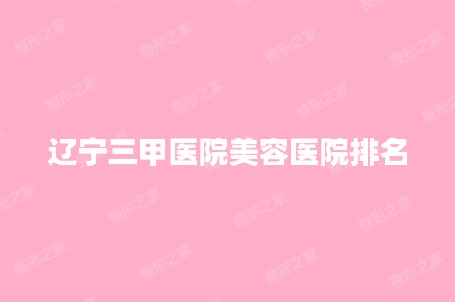 辽宁三甲医院美容医院排名