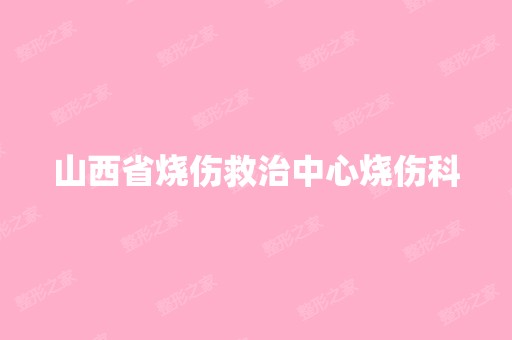 山西省烧伤救治中心烧伤科