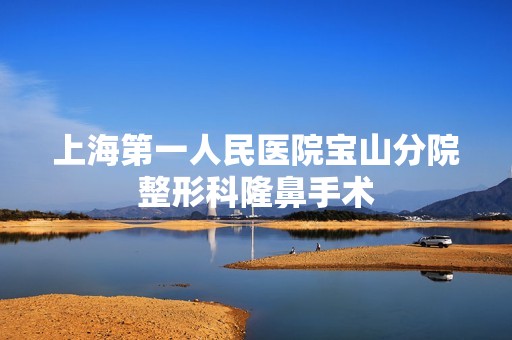 上海第一人民医院宝山分院整形科隆鼻手术