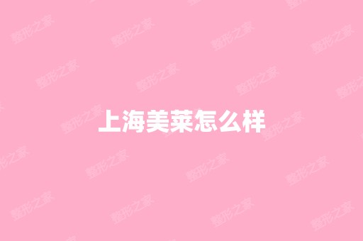 上海美莱怎么样