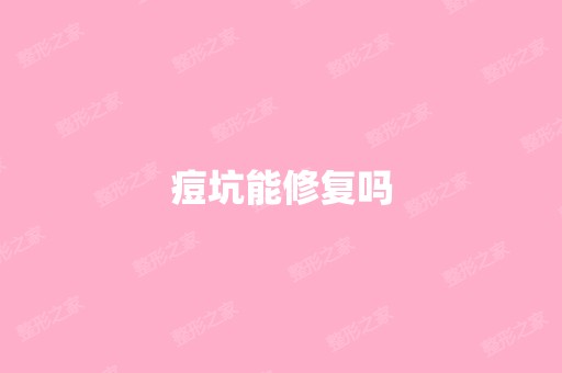 痘坑能修复吗