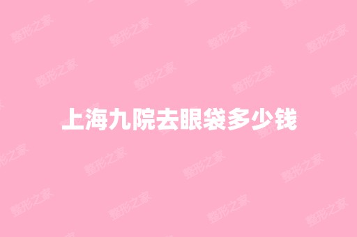 上海九院去眼袋多少钱