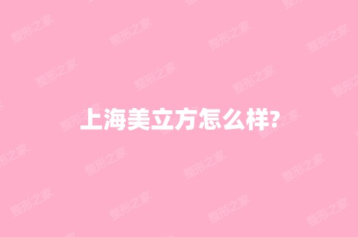 上海美立方怎么样?