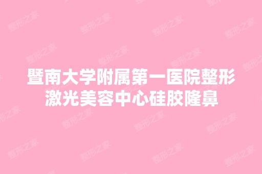 暨南大学附属第一医院整形激光美容中心硅胶隆鼻