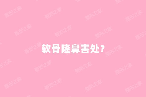 软骨隆鼻害处？