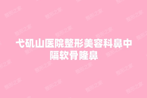 弋矶山医院整形美容科鼻中隔软骨隆鼻