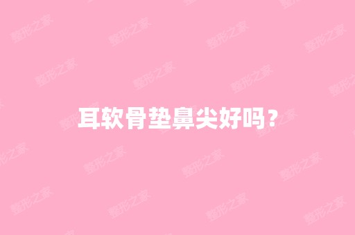 耳软骨垫鼻尖好吗？