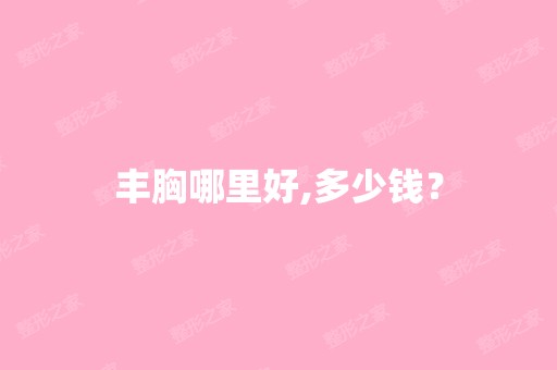 丰胸哪里好,多少钱？