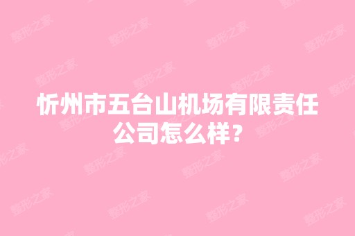 忻州市五台山机场有限责任公司怎么样？