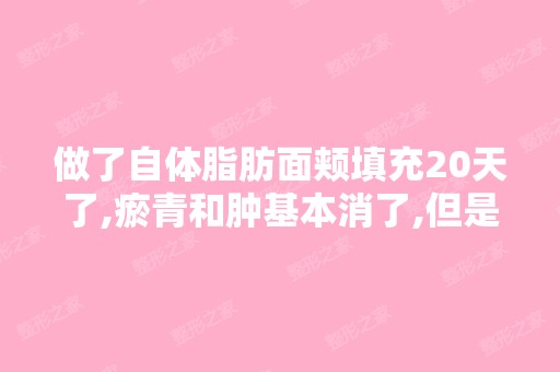 做了自体脂肪面颊填充20天了,瘀青和肿基本消了,但是感觉摸起来手...