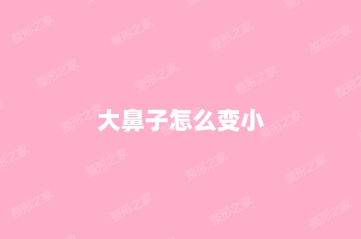 大鼻子怎么变小