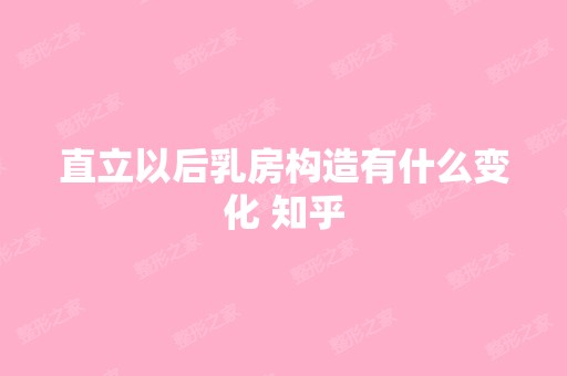 直立以后乳房构造有什么变化 知乎