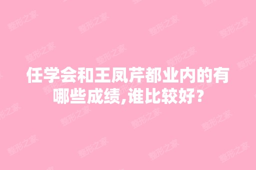 任学会和王凤芹都业内的有哪些成绩,谁比较好？