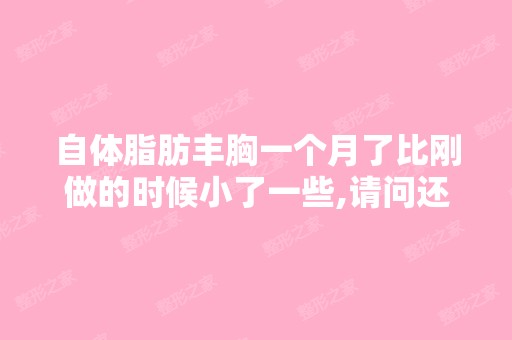 自体脂肪丰胸一个月了比刚做的时候小了一些,请问还会小吗