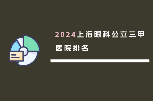 2024上海眼科公立三甲医院排名