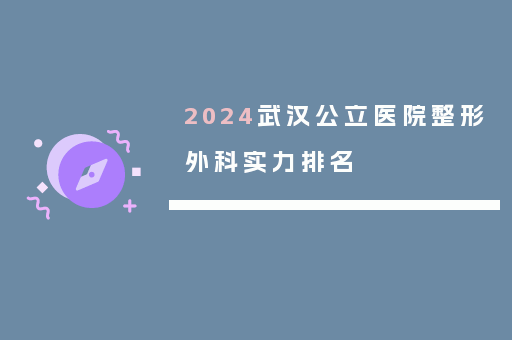 2024武汉公立医院整形外科实力排名
